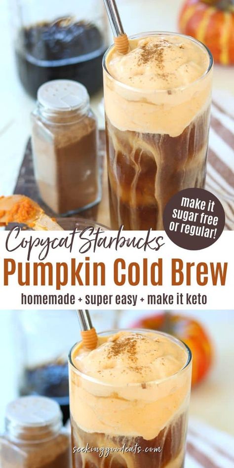 Paleo Pumpkin Cold Foam, Pumpkin Spice Cold Foam Healthy, Pumpkin Cold Foam Recipe Dairy Free, Easy Pumpkin Cold Foam Recipe, Pumpkin Cream Cold Foam Oatmilk, Pumpkin Cream Cold Brew Recipe, Cold Foam Pumpkin Spice, Low Calorie Pumpkin Cold Foam, Pumpkin Cold Cream Foam