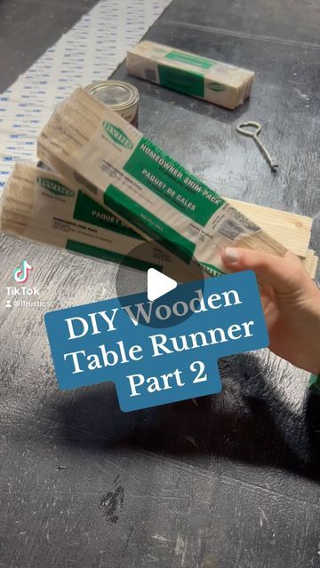 Lauren | LF Rustics, LLC on Instagram: "DIY Wooden Table Runner Part 2.
You Guys this had to be one of my favorite projects I’ve worked on this year! It instantly added character to my dining room table. I Love it and want to make more colors 😄 #diyprojects" Wood Table Runner Diy, Easter Table Runners Diy, Wooden Table Runner, Diy Wooden Table, Diy Dining Room Table, Paint Stir Sticks, Diy Dining Room, Stir Sticks, Instagram Diy