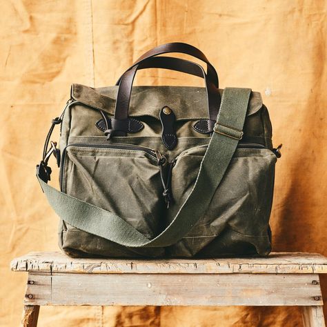 24-Hour Tin Briefcase | Filson Filson 24-hour Tin Briefcase, Filson Briefcase, Waxed Canvas Duffle Bag, Filson Bags, Wax Canvas, Canvas Duffle Bag, Vintage Shoulder Bag, Canvas Handbags, Computer Bags