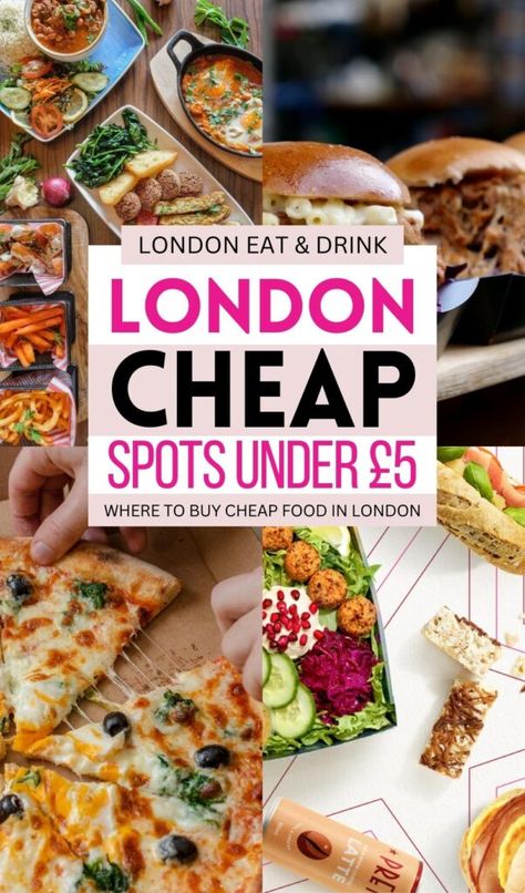 Traveling to London for the first time? Local living in London on a budget? These are all the best cheap eats in London to eat lunch under £5, from cute coffee shops to meal deals and some really cheap restaurants to get great food in London, whether you're a student, a freelancer, a digital nomad... The best cheap places to eat in London! london food guide | london travel bucket list | best food spots in london | best restaurants in central london | best food in london | london travel guide Lunch In London, Budget Food Shopping, Best Food In London, Lunch On A Budget, London Places To Eat, Gluten Free London, London Activities, London Cheap, Best Markets In London