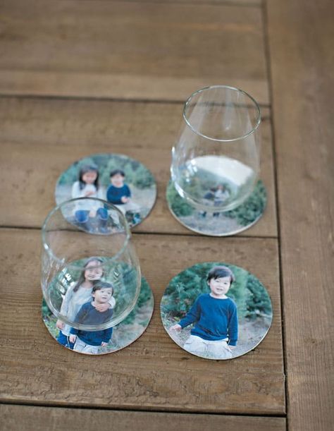 DIY PAPER PHOTO COASTERS Photo Coasters Diy, Picture Coasters, Diy Coasters Tile, Hello Wonderful, Group Crafts, Photo Coasters, Diy Tile, Paper Photo, Diy Coasters