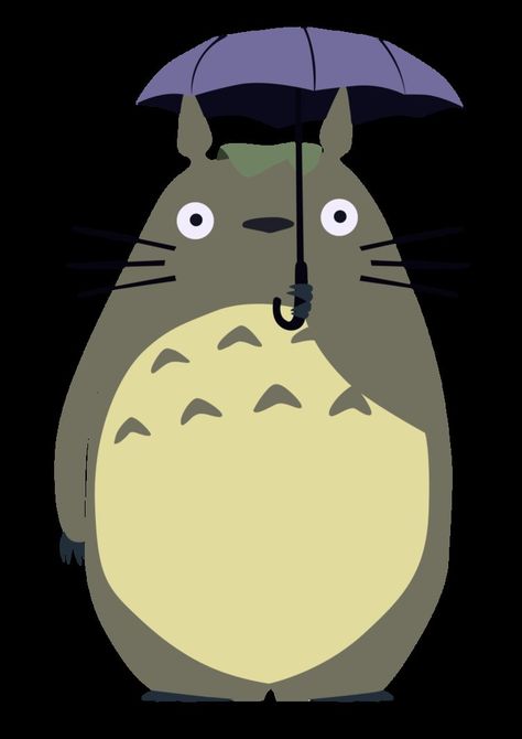 From the movie "My Neighbour Totoro". [update] added the eyes Totoro Umbrella, Totoro Nursery, Totoro Party, Umbrella Drawing, Studio Ghibli Tattoo, Ghibli Tattoo, Studio Ghibli Background, Studio Ghibli Characters, Papercraft Printable