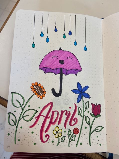 My bujo page for April April White Board Calendar, April Calendar Doodles, April Calendar 2024 Aesthetic Whiteboard, Monthly White Board Ideas, April White Board Ideas, Spring White Board Ideas, April Calendar Ideas White Board, April Whiteboard Calendar Ideas, April Whiteboard Ideas