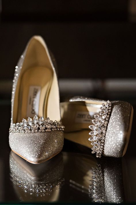 Sparkly Wedding Heels, Wedding Shoes Ideas, Jimmy Choo Wedding Shoes, Sparkly Wedding Shoes, Event Shoes, Elegant Wedding Shoes, Silver Wedding Shoes, Inside Weddings, Fairy Shoes