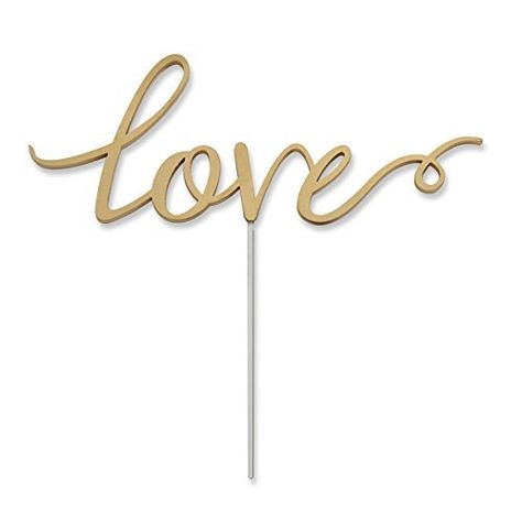 Kate Aspen Love Cake Topper by Kateaspen, http://www.amazon.ca/dp/B00SL57QPI/ref=cm_sw_r_pi_dp_x_wZlFzbVWWQM87 Royal Cakes, Love Cake Topper, Creative Wedding Cakes, Candle Topper, Gold Cake Topper, Gold Wedding Cake, Gold Cake, Acrylic Cake Topper, Wedding Topper