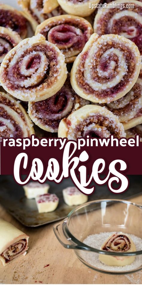 Pinwheel Cookies Christmas, Cookies Raspberry, Pinwheel Cookies Recipe, Pinwheel Cookies, Cookie Recipes Unique, Chocolate Cookie Recipes, Peanut Butter Cookie Recipe, Raspberry Jam, Easy Cookie Recipes