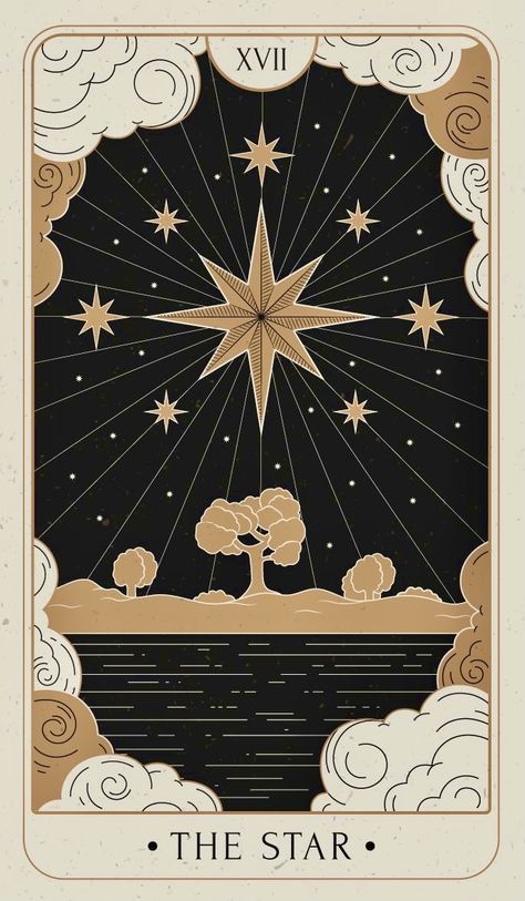 Space Tarot Card, Tarot Cards Back Design, Tarot Design Ideas, The Star Tarot Wallpaper, Tarot Card Ideas, The Star Tarot Card Art, Stars Tarot Card, Tarot Wallpapers, Tarot Cards Design