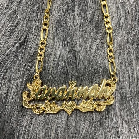 Necklaces Personalized, Chains With Names Gold, Chains With Names, Personalized Name Necklace Gold, Name Plated Necklace, Golden Necklace With Name, Quince Necklace Gold Name, Mexican Name Necklace Gold, Latina Gold Necklace