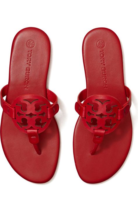 Tory Burch Sandal, Soft Sandals, Pretty Sandals, Pretty Shoes Sneakers, Miller Sandal, Tory Burch Sandals, Red Sandals, Fresh Shoes, Girly Shoes