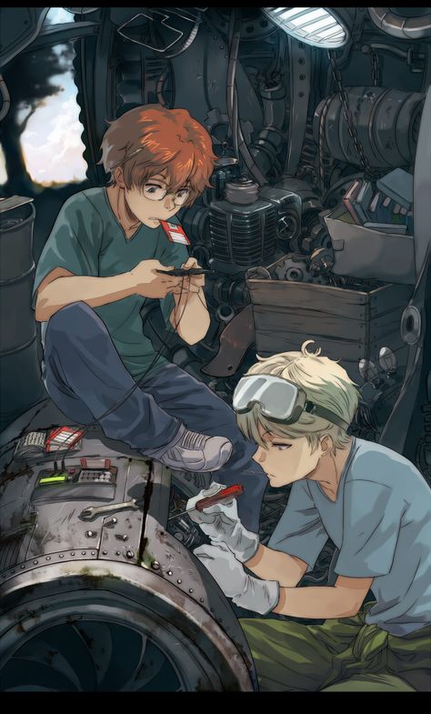 mechanics by AnHellica on DeviantArt Katekyo Hitman Reborn Fanart, Reborn Anime, Science Bros, Image Dbz, Arte Robot, Open Sky, Reborn Katekyo Hitman, Hitman Reborn, Floppy Disk