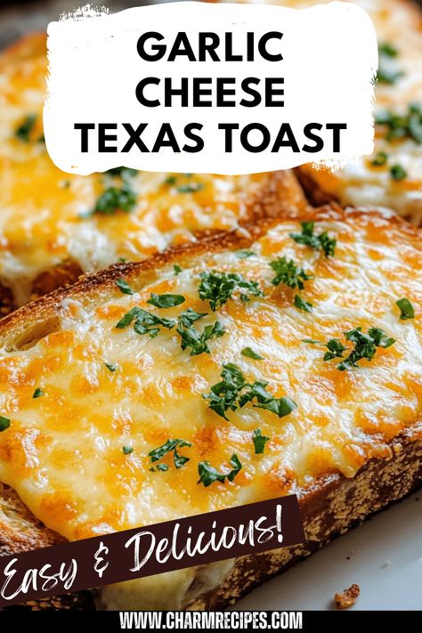 Diy Texas Toast Garlic Bread, Things To Make With Texas Toast, Garlic Toast Dinner Ideas, Cheesy Garlic Toast, Garlic Toast With Bread, Homemade Garlic Bread Toast, Bread To Go With Soup, Quick Cheese Bread Recipes, Texas Toast Grilled Cheese