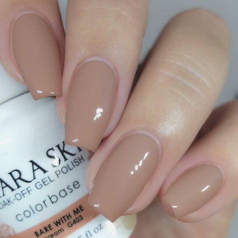 DIP POWDER - D403 BARE WITH ME Dip Manicure, Dip Nail, Kiara Sky, Nail Design Video, Sky Nails, Beige Nails, Essie Nail, Summer Nails Colors, Dip Powder Nails