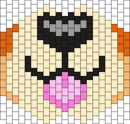 Bingo Perler Beads, Bluey Kandi Pattern, Kandi Mask Patterns Numbered, Kandi Mask Patterns, Bingo Heeler, Kandi Mask, Kandi Inspo, Band Ideas, Diy Kandi