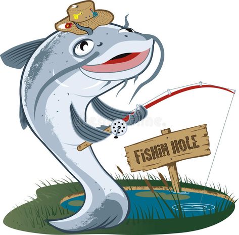 Catfish Fisherman. A catfish at his favorite fishing hole , #AFFILIATE, #catfish, #Fisherman, #Catfish, #hole, #fishing #ad Catfish Cartoon, Catfish Images, Black Catfish, Fishing Drawing, Colorado Forest, Watercolor Fishing, Simms Fishing, Survival Fishing, Men Fishing