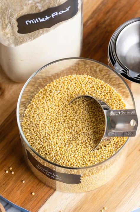 New to baking with millet flour? Learn everything you need to know about this ancient grain as a grain free flour and how to best use in your gluten free kitchen! Millet Flour Recipes, Gluten Free Kitchen, Millet Flour, Grain Mill, Ancient Grains, Flour Recipes, Snickerdoodles, Millet, Grain Free