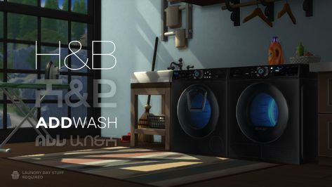 Mod The Sims - H&B AddWash Duet [Functional Laundry Day appliances] Sims 4 Jobs, Sims 4 Cc Furniture Living Rooms, Sims 4 Kitchen, Sims Furniture, Sims 4 Clutter, Furniture Cc, Sims 4 Game Mods, Sims 4 Cc Folder, Sims 4 Furniture