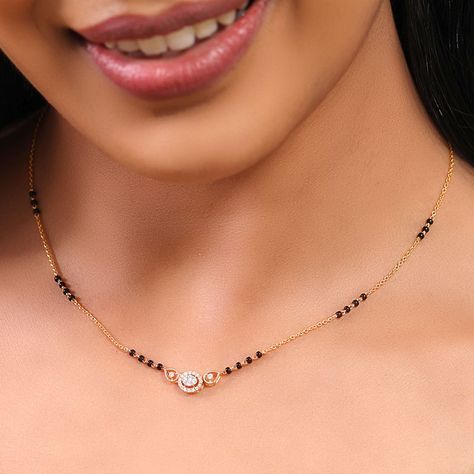 35+ Latest Short Mangalsutra Designs For Modern Brides - ShaadiWish Mnglsutr Design, Modern Mangalsutra Designs, Mangalsutra Chain, Black Beads Mangalsutra, Black Beads Mangalsutra Design, Diamond Pendants Designs, Diamond Mangalsutra, Gold Mangalsutra Designs, Gold Necklace Indian Bridal Jewelry