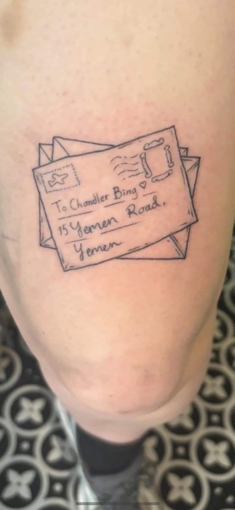 Friends Tv Show Tattoo Ideas, Show Tattoo Ideas, Show Tattoo, Tattoo Tv Shows, Cute Little Tattoos, Friends Series, Chandler Bing, Friend Tattoos, Little Tattoos