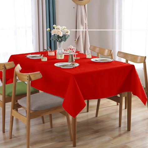 60 x 120 polyester tablecloth, perfect for your home. One piece design, washable, HIgh qualty Tablecloth Linen, Linen Wedding, Red Rectangle, Waterproof Tablecloth, Christmas Tablecloth, Party Table Cloth, Rectangle Tablecloth, Tablecloth Fabric, Christmas Table Cloth