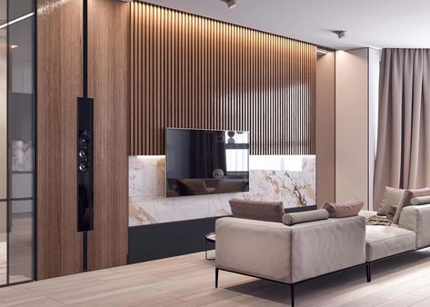 Wall Paneling That Brings Charm To Any Room Tv Feature Wall, Sophisticated Decor, Wood Cladding, Tv Wall Design, 아파트 인테리어, Living Room Tv Wall, Design Del Prodotto, Wood Panel Walls, A Living Room