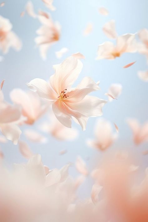 Falling Blossom, Flower Falling, Petals Background, Petals Falling, Flower Cherry Blossom, Falling Petals, Soft Flowers, Falling Flowers, Freesia Flowers