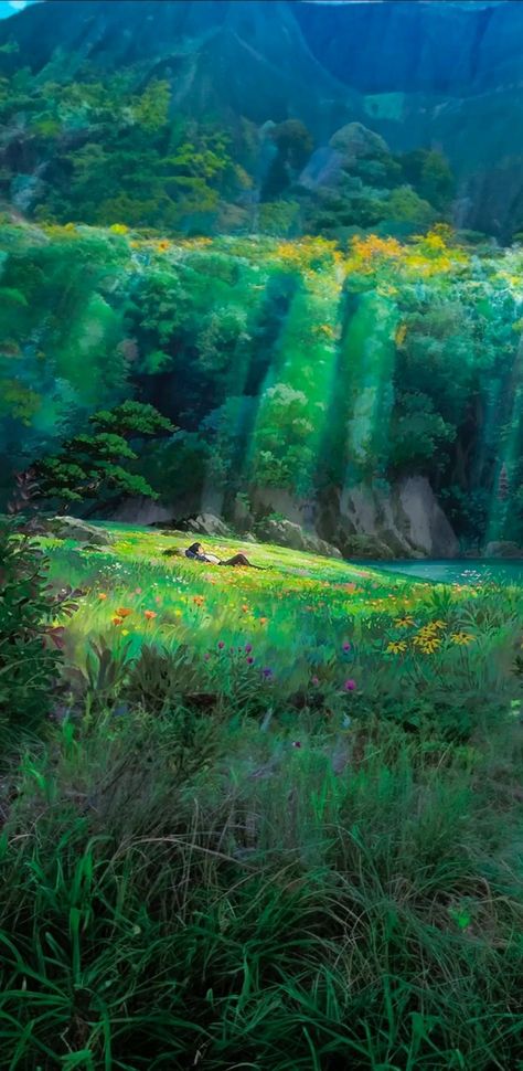 Landscape Ghibli, Anime Backgrounds Aesthetic Landscape, Anime Backgrounds Aesthetic, Backgrounds Aesthetic Landscape, Next Wallpaper, Aesthetic Landscape, Studio Ghibli Background, Backgrounds Aesthetic, Anime Backgrounds