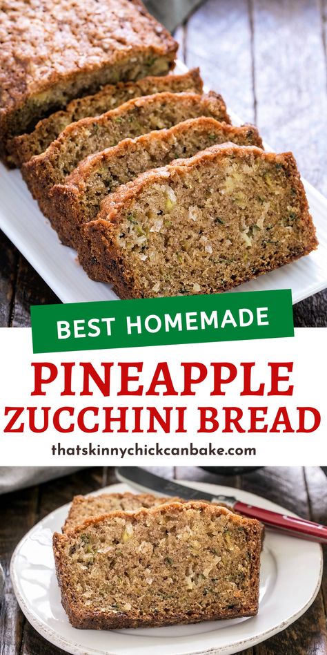 Pineapple Zucchini Bread, Zucchini Pineapple Bread, Zucchini Recipes Dessert, Best Zucchini Bread, Pineapple Bread, Best Zucchini, Zucchini Bread Recipes, Nut Bread, Pineapple Coconut