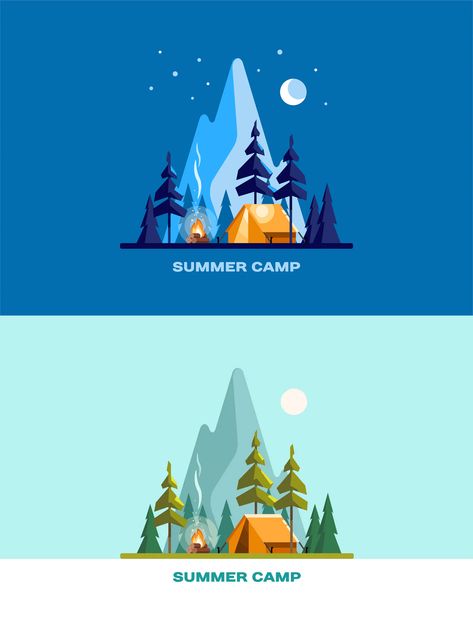 Summer Camp Vector Illustration EPS Camping Vector Illustration, Summer Camp Illustration, Summer Camp Design, Camp Illustration, Camping Vector, Camping Illustration, Ipad Illustration, Youth Camp, Baby Drawing