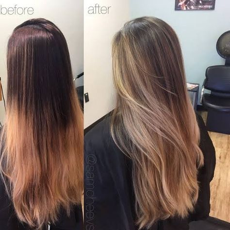 Dark Brown Hair With Blonde Ombré, Blonde To Dark Brown Before And After, Blonde And Brown Balayage, Brown Hair Types, Black And Dark Brown Hair, Honey Golden Blonde, Balayage Before And After, Fresh 2022, Dark Skin Blonde Hair