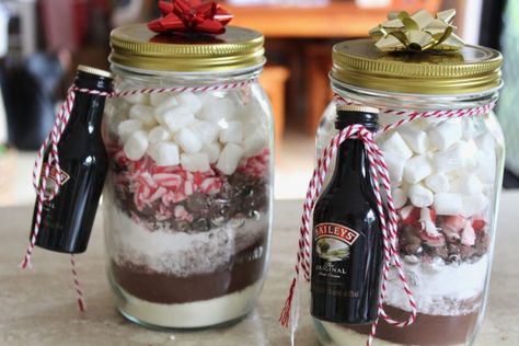 Spiked Hot Cocoa, Hot Chocolate In A Jar, Chocolate Jar, Spiked Hot Chocolate, Hot Cocoa Gift, Diy Hot Cocoa, Galaxy Slime, Cocoa Gift, Hot Chocolate Gift