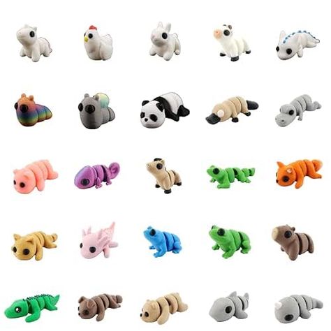 Mini Animal Mystery Pack | 3D Printed Articulating Figurines (20 Pieces) 3d Printed Animals, Mini Animals, Space Ideas, Print Ideas, 3d Printer, 3d Print, 3d Printed, 3d Printing, Steam