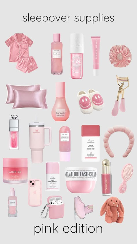 sleepover supplies!! #friends #bestie #pink #preppy #soaesthetic #sleepover #like #comment #viral #fypshuffle Preppy Birthday Sleepover Ideas, Girly Sleepover Aesthetic, Preppy Sleepover Ideas, Sleepover Supplies, Girly Sleepover, Preppy Sleepover, Sleepover Essentials, Sleepover Stuff, Birthday Sleepover Ideas