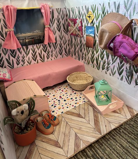 American Girl Doll Furniture Diy, Diy American Girl Doll House, American Girl Bedrooms, Ag Doll House, American Girl Doll Room, Diy Girls Bedroom, American Girl Doll House, American Girl Diy, American Girl Doll Diy