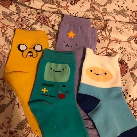 Adventure Time Accessories, Adventure Time Outfits, Adventure Time Merch, Adventure Time Finn And Jake, Adventure Time Clothes, Finn Adventure Time, Adventure Time Stuff, Silly Socks, Socks Aesthetic