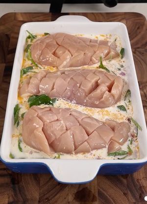 3.5M views · 16K reactions | Dump and Bake: Tuscan Chicken 🤩 | Dump and Bake: Tuscan Chicken 🤩 | By Brain Food | Gonna start off adding some
orzo pasta to a casserole dish. Orzo is like rice shaped pasta.
On top of that about two cups of baby spinach leaves. This is
going to add some color. Add a little bit of nutrients. On top
of that some sun dried tomatoes with the oil. I love these
things. They're super sweet. They add a nice savory note to
any dish really. And I'm just going to sprinkle that over
everything. And then for the next step we're just going to
add a little bit of diced shallots. We can also use red
onions here. You could use regular onions if you like. But
onions is going to elevate this dish a lot. And then some
minced garlic. I'm using it out of this squeeze bottle but Dump And Bake Chicken Orzo, Dump And Bake Tuscan Chicken, Dump And Bake Tuscan Chicken Orzo, Dump And Bake, Shaped Pasta, Like Rice, Chicken Orzo, Tuscan Chicken, Orzo Pasta