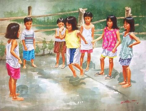 Village Scene Drawing, Diwali Drawing, Heritage Art, Childhood Memories Art, Bookshelf Art, Human Figure Sketches, Jumping Rope, Scene Drawing, Art Village