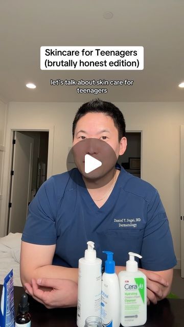 Dr. Daniel Sugai, MD, FAAD on Instagram: "I wish i could go back in time and just had a simplified daily routine like this: AM ☀️  1️⃣cleanse: optional 2️⃣moisturizer with SPF: Vanicream Cleanser at the end of the day 3️⃣have a dedicated water resistant sunscreen for face and body for sports! Blue Lizard mentioned here   PM 🌕: 1️⃣cleanse (not optional): CeraVe, La Roche Posay or Vanicream- choose just one! 2️⃣Moisturizer: Cetaphil is good for face and body  No, you don’t need Vitamin C, niacinamide, HA or exfoliating serums!  Cheers to healthier skin!  #affordableskincare #skincareroutineforteens #skincareforteens #dontdoit #skincaretrends" Teen Skin Care Routine, Vanicream Cleanser, Best Sunscreen For Face, Sunscreen For Men, Face Washing Routine, Skin Care Routine For Teens, Good Sunscreen For Face, Moisturizer Sunscreen, Cerave Skincare