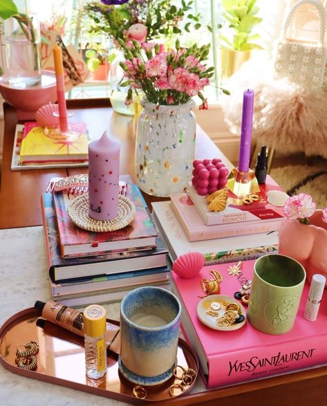 Decor Coffee Table, Style Coffee Table, Cosy Room, Coffee Table Decor, Maximalist Decor, Barbie Dream House, Dream Apartment, Living Room Inspo, Dream Decor