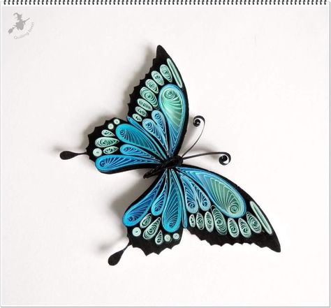 Paper Quilling Animals, Quilling Ideas Unique, Quilling Butterflies, Quiling Paper Art, Quilled Butterfly, Quilling Butterfly, Diy Quilling Crafts, Arte Quilling, Quilling Animals