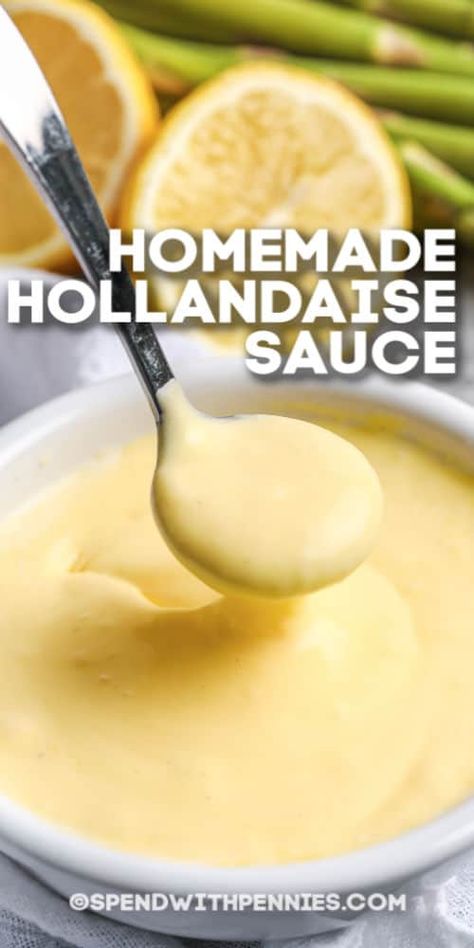 Small Batch Hollandaise Sauce, Salmon Hollandaise Sauce, Salmon With Hollandaise Sauce, Holindaise Sauce, Hollandaise Sauce Recipe, Egg Casseroles, Hollandaise Recipe, Easy Hollandaise, Easy Hollandaise Sauce