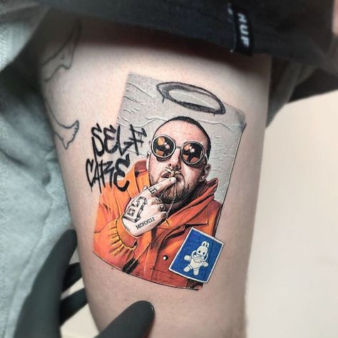 This Artist Inks People With Micro Pop Culture Tattoos, And Here Are 42 Of His Best Works Mac Miller Tattoos, Portrait Tattoos, Geometric Tattoos, World Tattoo, Tattoo Parlors, Tattoos Gallery, Mac Miller, Tattoo Work, Dope Tattoos