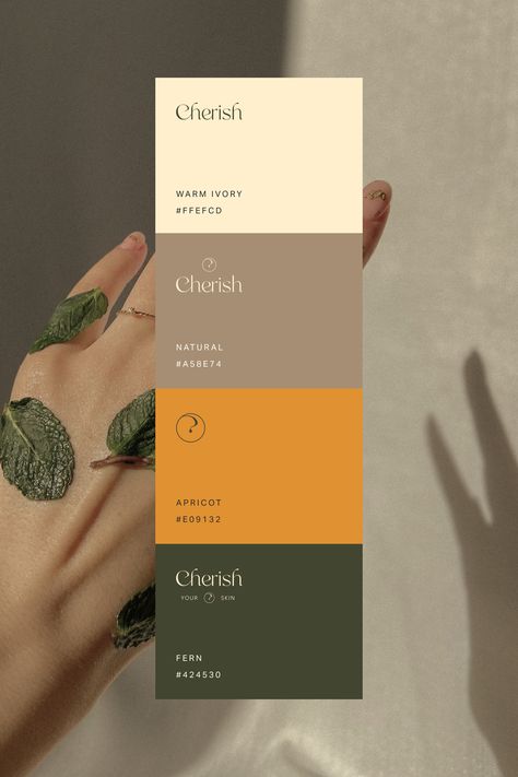 Color For Branding, Natural Branding Design Color Palettes, Skincare Colour Palette, Premium Color Palette Branding, Brand Color Ideas, Premium Colour Palette, Nature Palette Color, Natural Color Palettes, Pallet Color Ideas