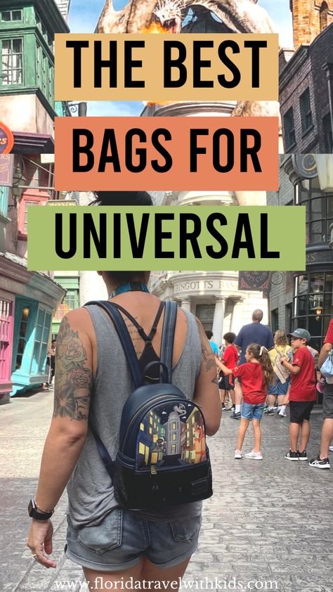 The best bags for Universal Studios. If you're planning a Universal vacation, here are the best hip bags for Universal and the best small backpacks for Universal! #universalstudios #universaltravel #orlandovacation #floridatravelwithkids Universal Bag Essentials, What To Wear For Universal Studios, Universal Studio Outfits Summer, Best Souvenirs From Universal Studios, Best Bag For Universal Studios, What To Take To Universal Studios, Cute Universal Studios Outfit Summer, Universal Studios Must Haves, Universal Tips And Tricks