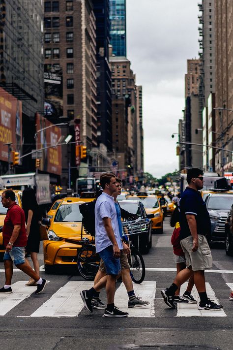 People crossing the crosswalk | Street photography in Times Square, NYC People In Street Photography, Photography City People, People Of New York Photography, City People Photography, People Crossing The Street, Urban People Photography, Crowd Of People Photography, Random People Photography Street, City Photography People