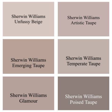 Poised Taupe Color Scheme, Makeup Studio Paint Color, Sherwin Williams Artistic Taupe, Sw Angora, Artistic Taupe Sherwin Williams, Taupe Office Walls, Taupe Bedroom Colour Schemes, Temperate Taupe, Taupe Walls Living Room