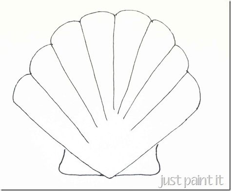 Seashell and Starfish Pattern Printables - Just Paint It Blog Seashells Template, Starfish Pattern, Seashells Patterns, Ocean Crafts, Beach Crafts, Templates Printable Free, Ocean Themes, Applique Patterns, Shell Crafts