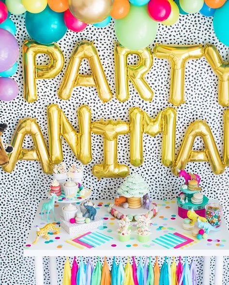 Party animal theme inspo 🦒🐘🦁 I may be biased, but this is one of my favorite party themes 🥳 Fun fact: Tyler & I make the tiny animal hats! You can find them on our website 🫶🏻 ____ #partyessentials #partyanimal #partyanimaltheme #kidsparty Third Birthday Animal Theme, Two Wild Animal Birthday Party, Part Animal Birthday, Party Animal First Birthday Girl, Party Animal Birthday Theme Decoration, Calling All Party Animals Birthday Theme, Party Animals Birthday Theme, Party Animal First Birthday, 3rd Birthday Theme Ideas