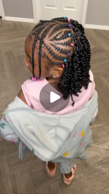 Kid Back To School Hairstyles, Toddler Back To School Hairstyles Black, Heart Braided Hairstyles For Kids, Kids Braided Hairstyles Two Ponytails, Toddler Individual Braids, Kids Braided Hairstyles Natural Hair Without Beads, Braided Mohawk Hairstyles For Kids, Natural Hair Styles Kids Black, Braid Hair Styles For Kids