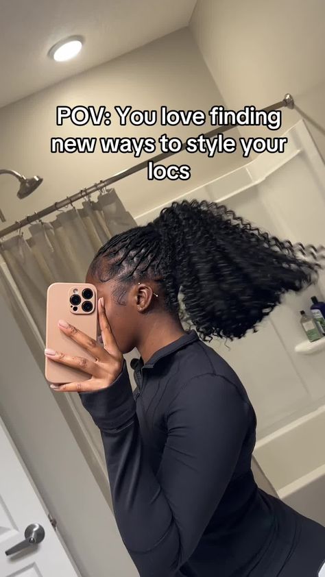 Once I learn how to retwist my own locs, it’s ovaaaaaaa #locshairstyles #locstyleswithweave Before And After Retwist Locs, 1st Retwist On Starter Locs, Locs With Curly Ponytail, Loc Journey Before And After, Retwist Styles For Short Locs, Loc Styles No Retwist, Loc Ponytail Styles, No Retwist Loc Styles, Retwist Styles