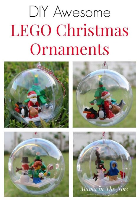 These DIY LEGO ornaments are perfect for the Christmas LEGO builds from the advent calendar. Make your own LEGO ornaments - perfect homemade Christmas presents for the LEGO fan in your life! Cute teacher gift idea. Lego Christmas Ornaments, Lego Ornaments, Christmas Lego, Lego Christmas Tree, Lego Advent Calendar, Lego Advent, Top Inspiration, Diy Lego, Christmas Decorations Diy